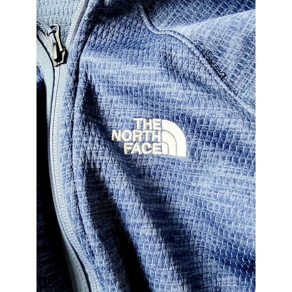 The North Face XL Navy Blue Zip Up‎ Hoodie Thermal Jacket Womens Pockets - Picture 8 of 9